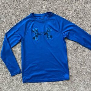 Under Armour Kids Royal Blue Long Sleeve Tee